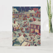 Retro-kerstboomklep (Shopping Chaos Card) Feestdagen Kaart (Voorkant)