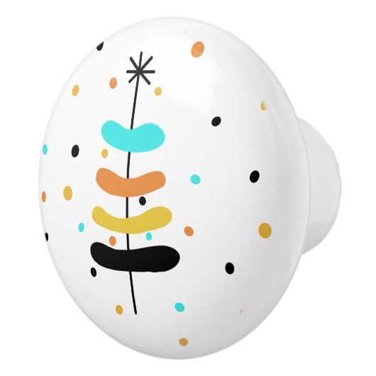 Retro-kerstboomknop Keramische Knop (Rechts)