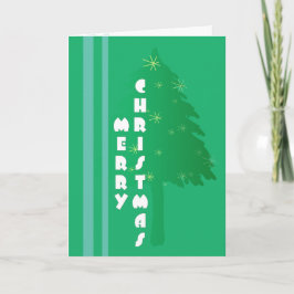 Retro kerstboomontwerp feestdagen kaart