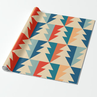 Retro kerstboompapier cadeaupapier