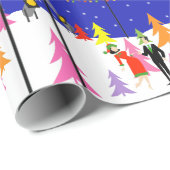 Retro kerstboompapier met Boerderij ompakken Cadeaupapier (Rol Hoek)