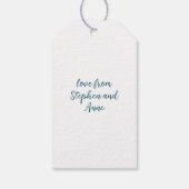 Retro-kerstboompatroon Cadeaulabel (Achterkant)