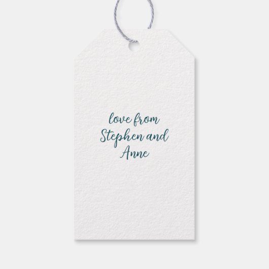 Retro-kerstboompatroon Cadeaulabel (Achterkant)