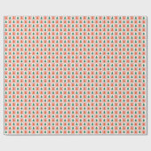 Retro-kerstboompatroon Cadeaupapier (Vlak)