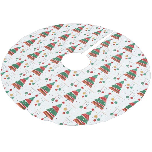 Retro-kerstboompatroon Kerstboom Rok (Gekanteld)