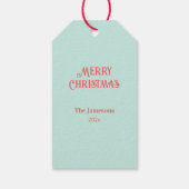 Retro Kerstboomversiering Cadeaulabel (Achterkant)