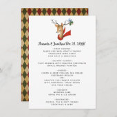 Retro  kerstbruiloft menu (Voorkant / Achterkant)