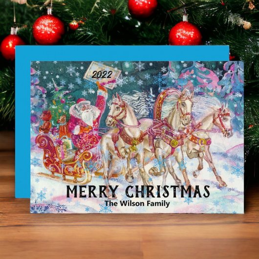 Retro  kerstcadeau, aangepast kerstfeest feestdagenkaart