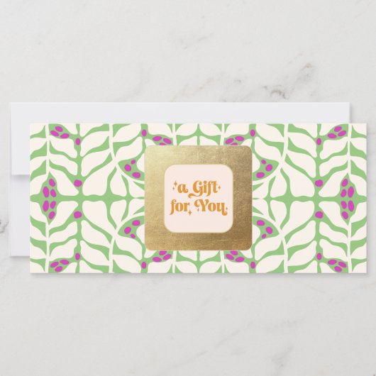 Retro kerstcadeaubon (Voorkant)