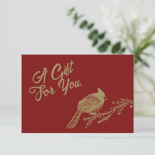 Retro-kerstcadeaubon (Staand voorkant)