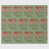 Retro kerstcadeaupapier cadeaupapier (Vlak)