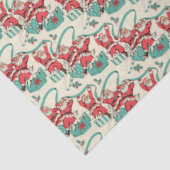 Retro kerstcadeaupapier tissuepapier (Detail)