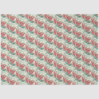 Retro kerstcadeaupapier tissuepapier