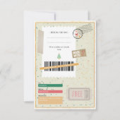 Retro Kerstcadeaus Kerst Ticket Cadeaubon (Voorkant)