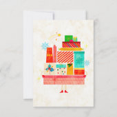 Retro Kerstcadeaus Kerst Ticket Cadeaubon (Achterkant)