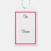 Retro kerstcadeautjes Label voor feestdag Cadeaulabel (Achterkant)