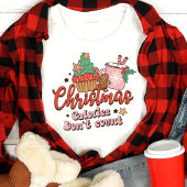 Retro kerstcalorieën tellen niet mee vakantie Tri-Blend shirt