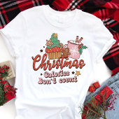 Retro kerstcalorieën tellen niet mee vakantie Tri-Blend shirt