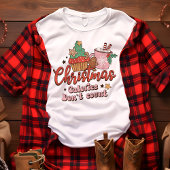Retro kerstcalorieën tellen niet mee vakantie Tri-Blend shirt