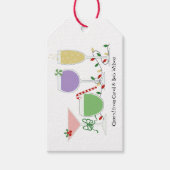 Retro kerstcocktails cadeaulabel