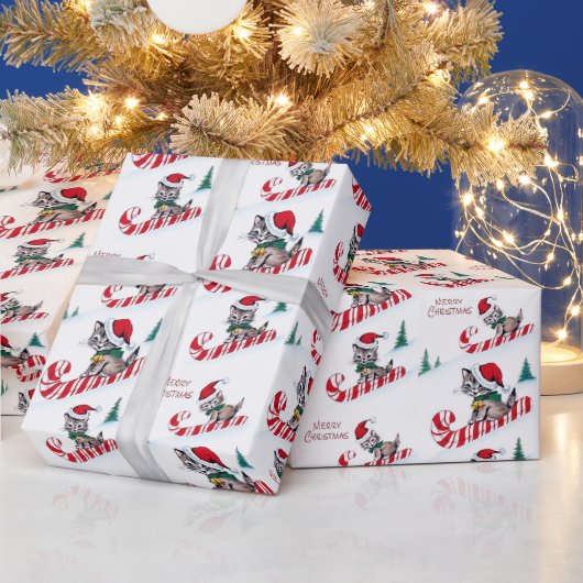 Retro-kerstfeest Cadeaupapier (Feestdagen)