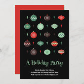 Retro kerstfeest kaart (Voorkant / Achterkant)