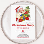 Retro  kerstfeest kaart<br><div class="desc">Verspreid de feestvreugde met onze aanpasbare kerstprintbare uitnodiging,  perfect voor het verzamelen van vrienden en familie voor een feestelijk feest. Met elegante design en eenvoudig te bewerken tekst zet deze uitnodiging de toon voor een vrolijk vakantieseizoen. 45SE B</div>