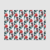 Retro-kerstfeest-katteweefsel Tissuepapier (Voorkant)