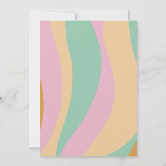 Retro-kerstfeest Oegly Sweater Invitation Kaart (Achterkant)