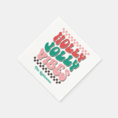 Retro Kerstfeest Sfeer Aangepaste Kerstfeestvierin Servet (Hoek)