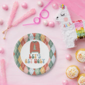 Retro-kerstfeest Ugly Sweater Party Papieren Bordje (Feest)