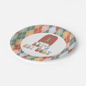 Retro-kerstfeest Ugly Sweater Party Papieren Bordje (Gekanteld)