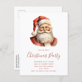 Retro Kerstfeest Uitnodiging Briefkaart