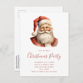 Retro Kerstfeest Uitnodiging Briefkaart (Voorkant / Achterkant)