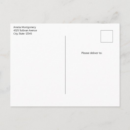 Retro Kerstfeest Uitnodiging Briefkaart (Achterkant)