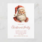 Retro Kerstfeest Uitnodiging Briefkaart (Voorkant)