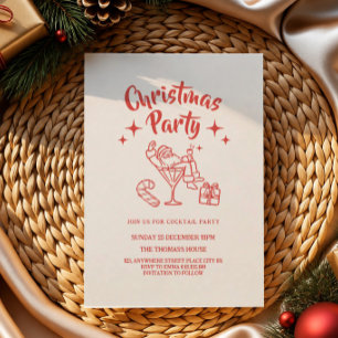 Retro kerstfeest uitnodiging voor een Sinterklaas
