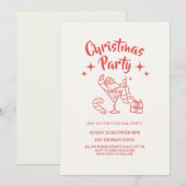 Retro kerstfeest uitnodiging voor een Sinterklaas (Voorkant / Achterkant)