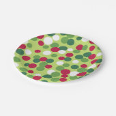 Retro kerstfeestartikelen Borden Stippen Papieren Bordje (Gekanteld)