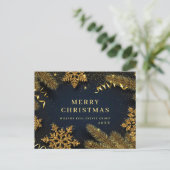 Retro kerstfeestdag bedrijfscentrum Postcar Briefkaart (Staand voorkant)