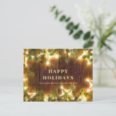 Retro kerstfeestdag bedrijfsgroet briefkaart (Staand voorkant)