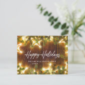 Retro kerstfeestdag bedrijfsgroet briefkaart (Staand voorkant)