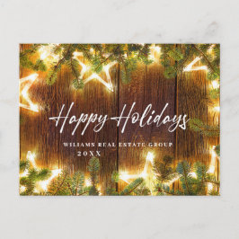 Retro kerstfeestdag bedrijfsgroet briefkaart