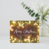 Retro kerstfeestdag bedrijfsgroet briefkaart (Staand voorkant)