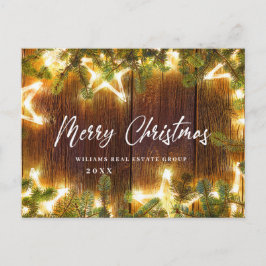 Retro kerstfeestdag bedrijfsgroet briefkaart