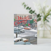 Retro kerstfeestdag briefkaart (Staand voorkant)