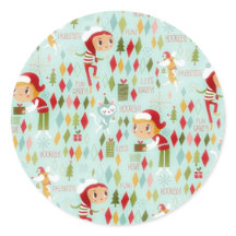 Retro kerstfeestdag cadeautjes en kaartjes