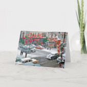 Retro kerstfeestdag kaart (Voorkant)