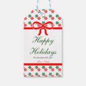 Retro  kerstfeestdag Label Cadeaulabel (Voorkant)