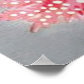 Retro kerstfeestdag roze poster (Hoek)